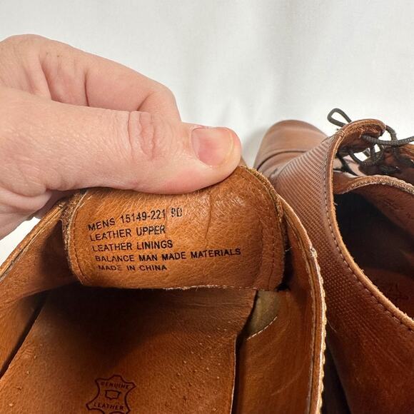 Florsheim Mens Leather Jackson Cap Toe Oxfords Size 9D Cognac Modern Corpcore - Picture 11 of 15